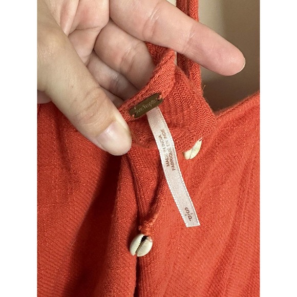 FREE PEOPLE women's coral orange Endless Summer More Than A Mini dress SZ S - Picture 3 of 7
